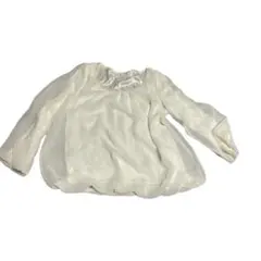 ホワイト シフォン 長袖ブラウス 38 ROPE PICNIC