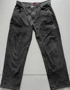 ストレッチジーンズ黒 W31インチ L29インチ　レディースストレートデニム