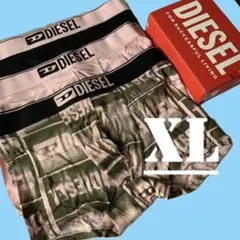 新品　ディーゼル　ボクサーパンツ　3枚パック　XL　A19391　ピンクブラック