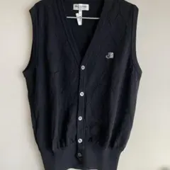 BLACK&Whiteベスト 黒M