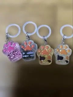 猫の肉球チャーム 4個セット