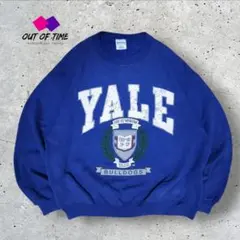 90s USA製カレッジ YALEイェール大学プリントスウエットXLブルーのサムネイル