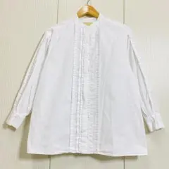 人気完売品✨] ドゥロワー コットンフリルバックリボンノーカラー
