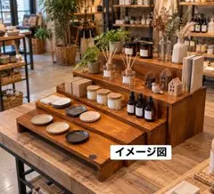 색상을 선택할 수 있습니다! 나무 계단형 디스플레이 랙 5단 세트 수납 선반 센기