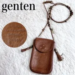 genten ゲンテン ロゴ オールレザー ポシェット ミニ ショルダーバッグのサムネイル