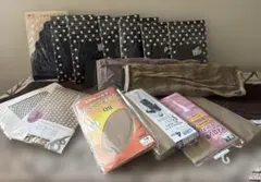 ドット柄ストッキングセット M-Lサイズ　18点　80デニールあり