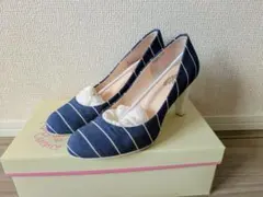 Vanilla Essence ストライプ パンプス22cmのサムネイル