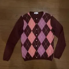 KEITH アーガイル柄 カーディガン 38