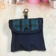 BOTトーク入れ　ハンドメイド　ファミリアチェック　青