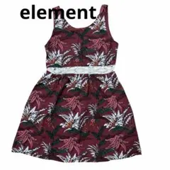 element ボタニカル柄 ノースリーブ ミニワンピース レース切替のサムネイル