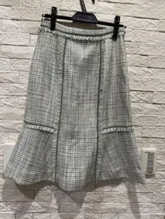 【美品】TORY BURCH サマーツイードフリンジスカート マーメイドフレアのサムネイル