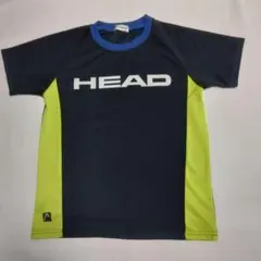 HＥAD キッズサッカーウェア　半袖150　ネイビー×蛍光グリーンのサムネイル
