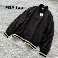 【ピージーエツアー】長袖ブルゾン　袖着脱トレーニングウェア　ゴルフ　ブラック　L