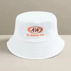 【即日発送】ルートビア　A&W バケットハット　ホワイト　サイズフリー
