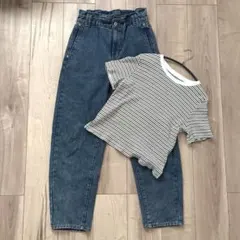 Tシャツ　ボーダー　しまむらジーンズ　セット売り