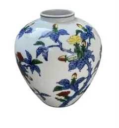 柿右衛門様式 鷹峯作✨】有田焼 錦 草花文 花瓶 - メルカリ