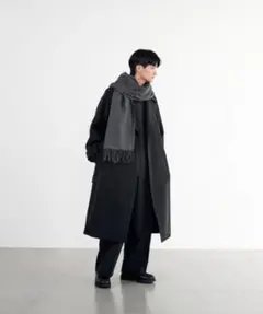 新品タグ付きWYM LIDNM SMOOTH MELANGE WRAP COAT