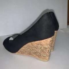 【極美品】artemis by DIANA 花柄コルクウェッジソール パンプス