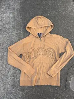 y2k Billabong パーカー オレンジ スカルデザイン