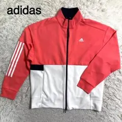 adidas ロゴプリント ジップアップ ジャージ