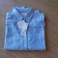 UNIQLO ブルー 長袖シャツ Mサイズ