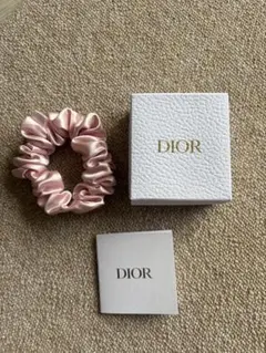Dior シルク ヘアゴム・シュシュ ピンク