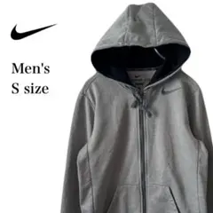 NIKE ナイキ フルジップ パーカー 裏起毛 メンズ S グレー