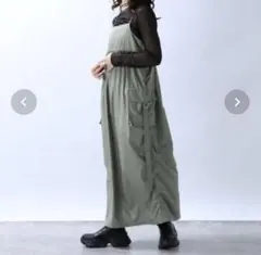 JEANASIS グレー キャミワンピース サイドポケット付き