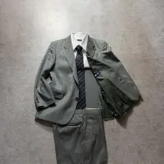 メンズ　ヴィンテージ　セットアップ　スーツ　グレー　Sサイズ　美品