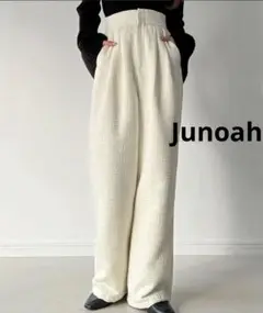 ジュノアアイボリー ワイドレッグ スラックス