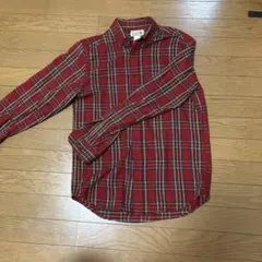 L.L.Bean 100%コットンネルシャツ Sサイズ レッド系チェック