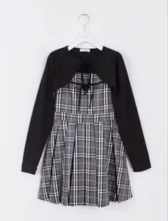 evelyn ネクタイ付きタックプリーツワンピース グレー - メルカリ