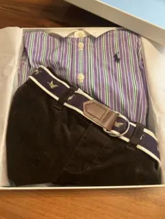 ⭐︎新品⭐︎6M Ralph Lauren ボタンダウンシャツとズボンセット