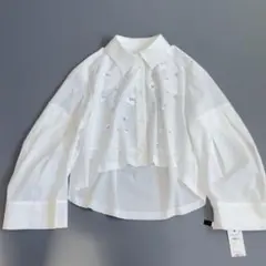新品】25SS Diagram ダイアグラム ビジューシャツ 38 ホワイト - メルカリ