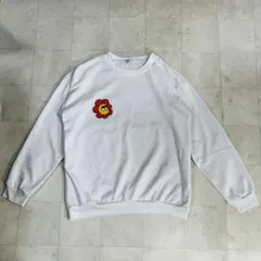 ロゴ スウェット 花