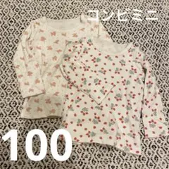 Combi mini 花柄アンダーシャツ 100cm 2枚セット