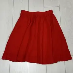 WEGO ウィゴー BROWNY ひざ丈スカート 赤 ミニスカ フレア