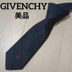 【美品】GIVENCHY　ジバンシィ　ネクタイ　ネイビー　ドット柄