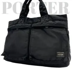 ポーター タンカー A4可 トートバッグ ハンドバッグ 男女可 ナイロン 黒