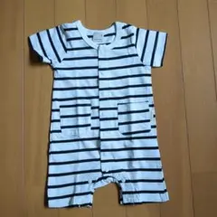 petit main ストライプロンパース 70cm