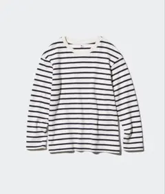 ユニクロ　KIDSソフトタッチボーダークルーネックTシャツ