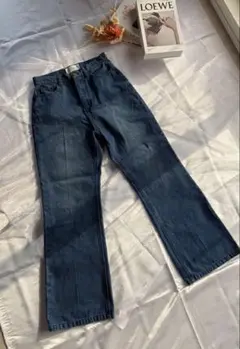 ワイド　フレア　デニムパンツ　Lのサムネイル