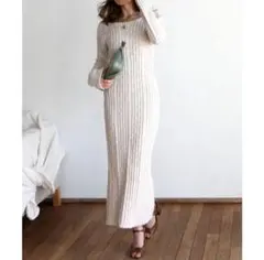 ロイヤルパーティーリブニットワンピース