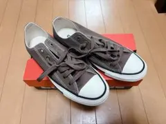 未使用converse allstarフラットアイレッツAG OX24.5 茶