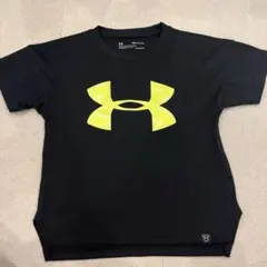 【used】アンダーアーマージュニアTシャツ 130 黒/黄