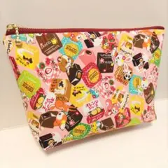 はいから横丁 チロルチョコ風 レトロアニマル ハンドメイド ポーチ メイクポーチ