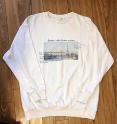 【美品!!】ブランシェス 転写プリントロゴトレーナー ホワイト 160cm