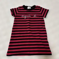 ぴ*つ様 agnis b. 赤と黒のストライプワンピース