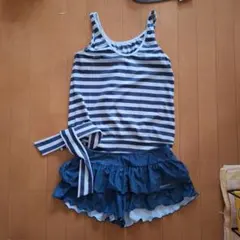 ストライプ水着セット（４点セット）