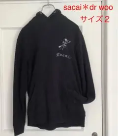 値下げ！正規品Sacai ×Dr Woo完売コラボ　パーカー　スウェット　美品 sacai(サカイ)×Dr.WOO パーカー - メルカリ